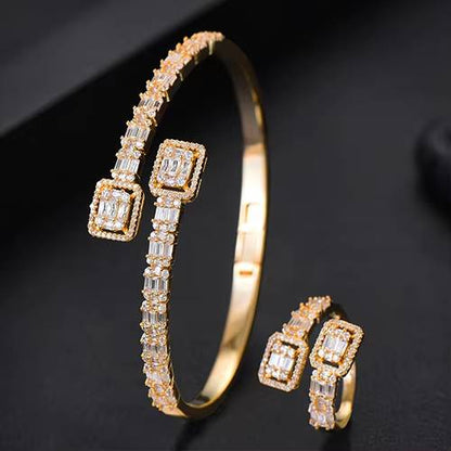 Luxury Trendy Mix Match Stackable Bangle Ring Set (8)