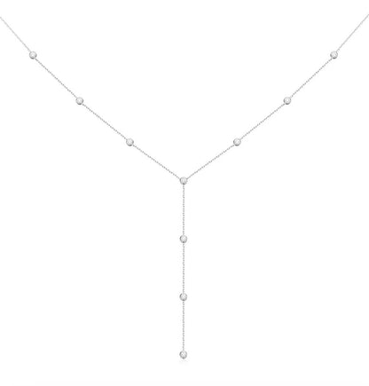 Sparkle in Style 3mm Moissanite Necklace, S925 Silver Bezel Set Choker (4)