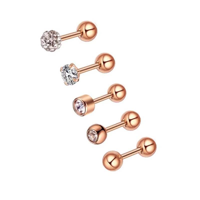 Star & Heart Tragus Stud Earring Set  Small Cartilage Piercing Jewelry (16)