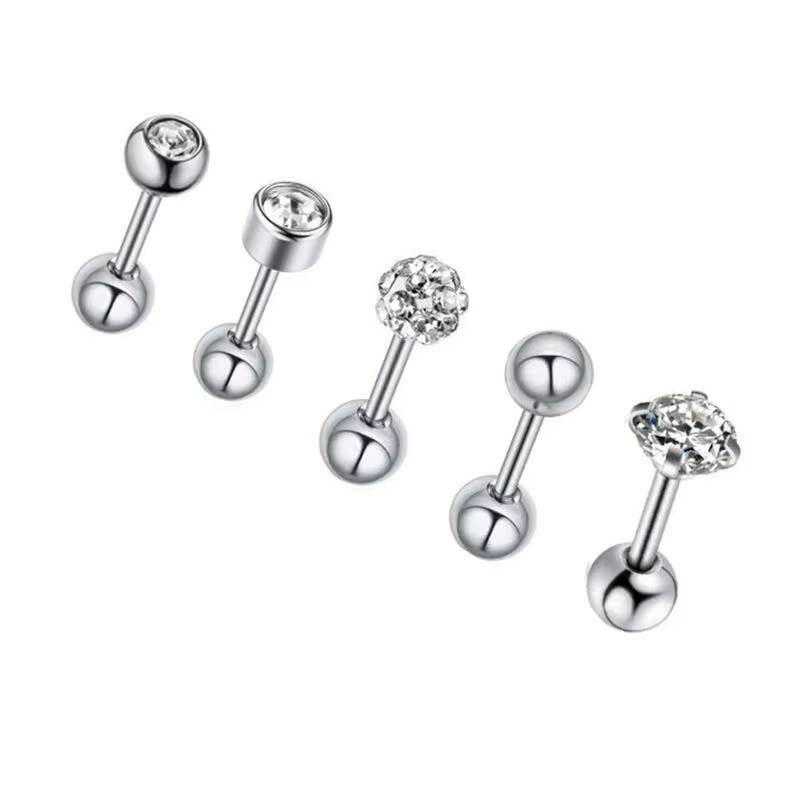 Star & Heart Tragus Stud Earring Set  Small Cartilage Piercing Jewelry (8)