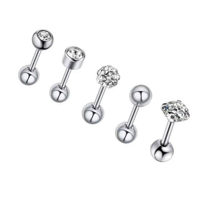 Star & Heart Tragus Stud Earring Set  Small Cartilage Piercing Jewelry (8)