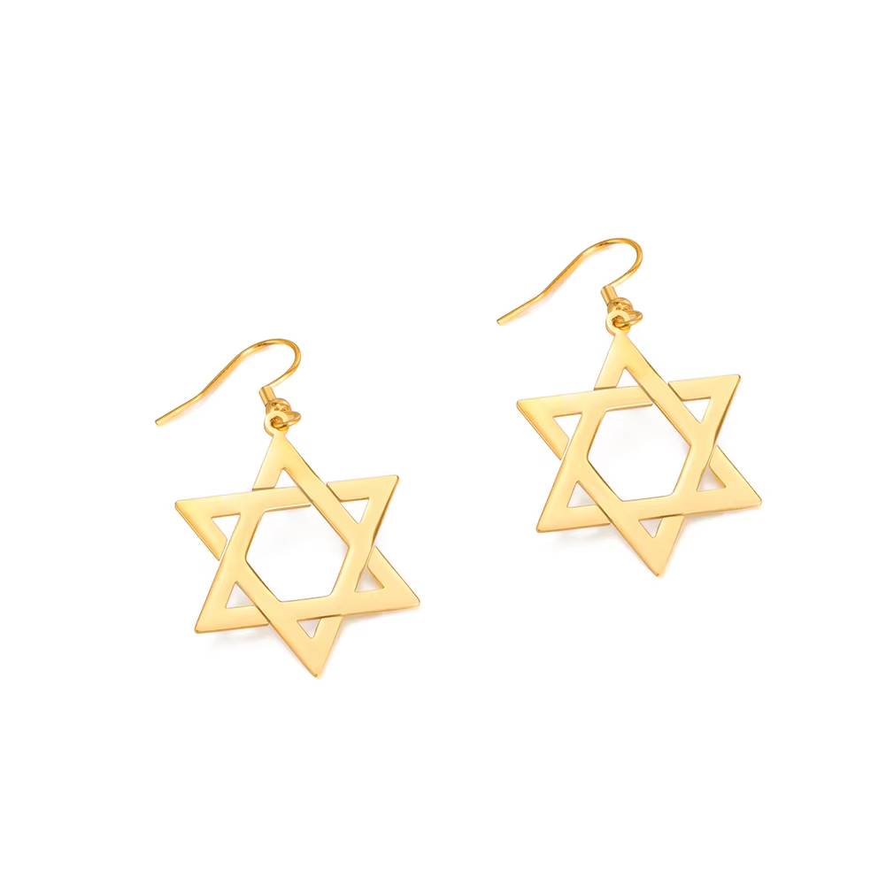 Star of David Drop Dangle Earrings  Jewish Hanukkah Jewelry (5)