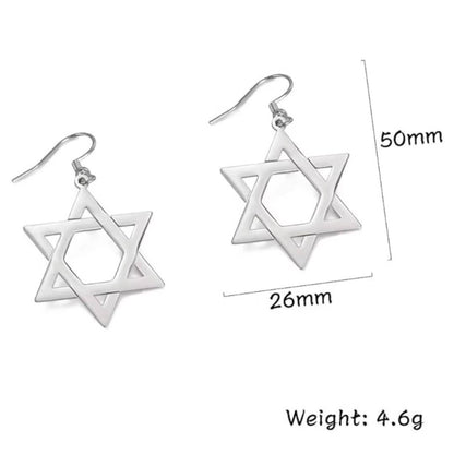 Star of David Drop Dangle Earrings  Jewish Hanukkah Jewelry (6)