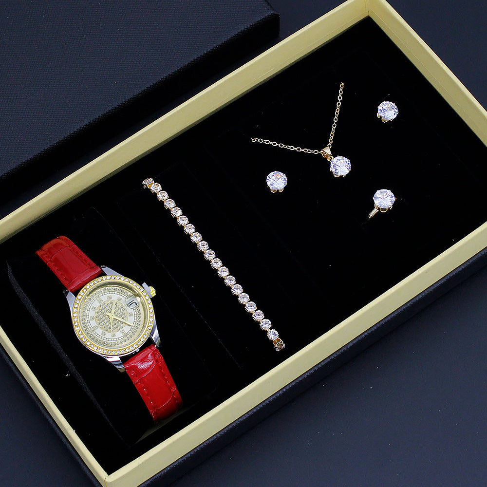 Stylish Quartz Wristwatch Set for Women, Fashion Jewelry with Gift Box (10)