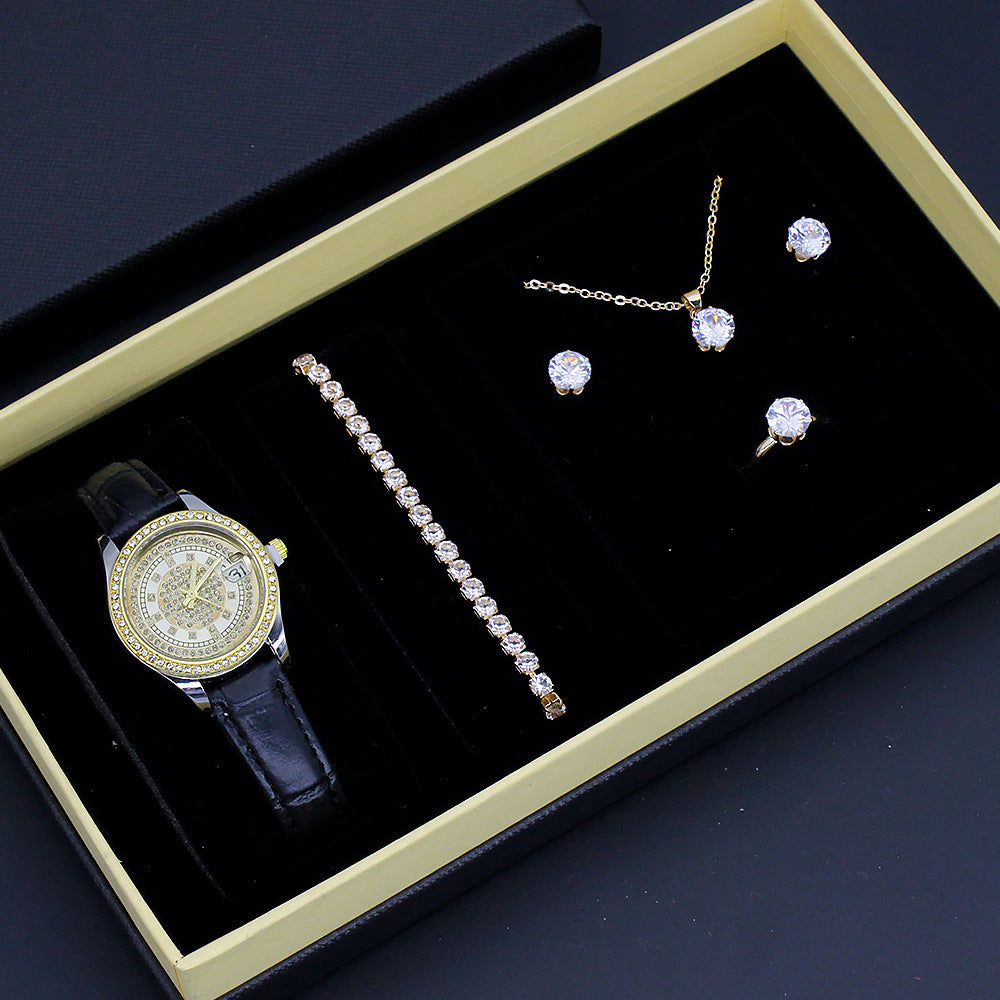 Stylish Quartz Wristwatch Set for Women, Fashion Jewelry with Gift Box (11)