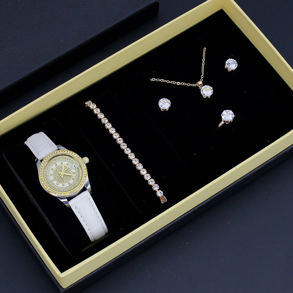 Stylish Quartz Wristwatch Set for Women, Fashion Jewelry with Gift Box (12)