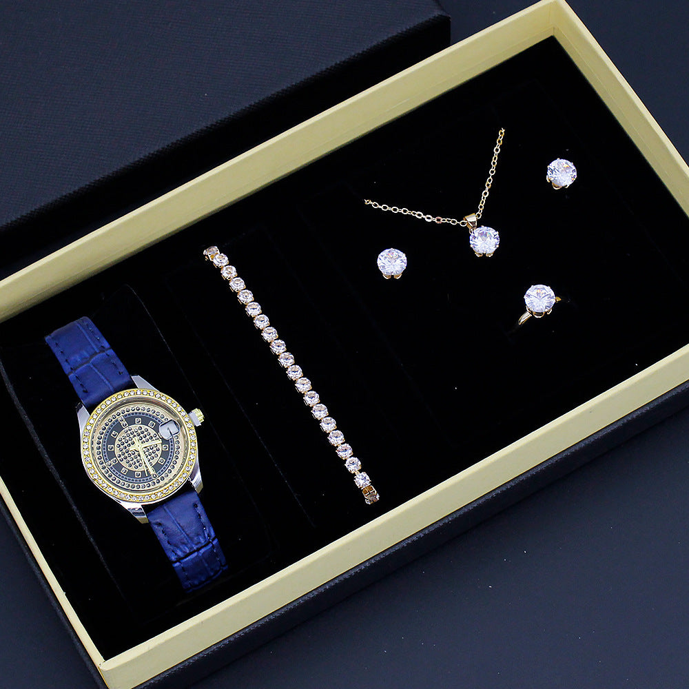 Stylish Quartz Wristwatch Set for Women, Fashion Jewelry with Gift Box (2)