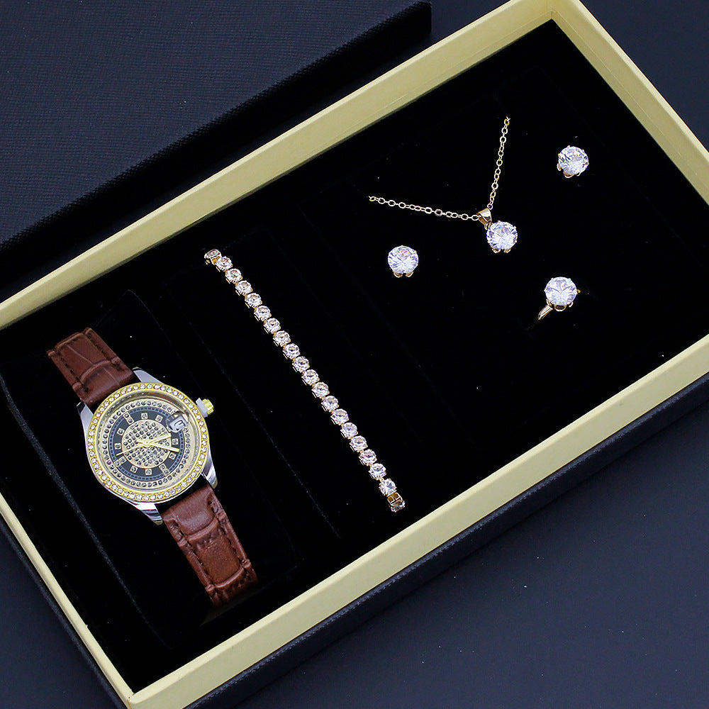 Stylish Quartz Wristwatch Set for Women, Fashion Jewelry with Gift Box (3)