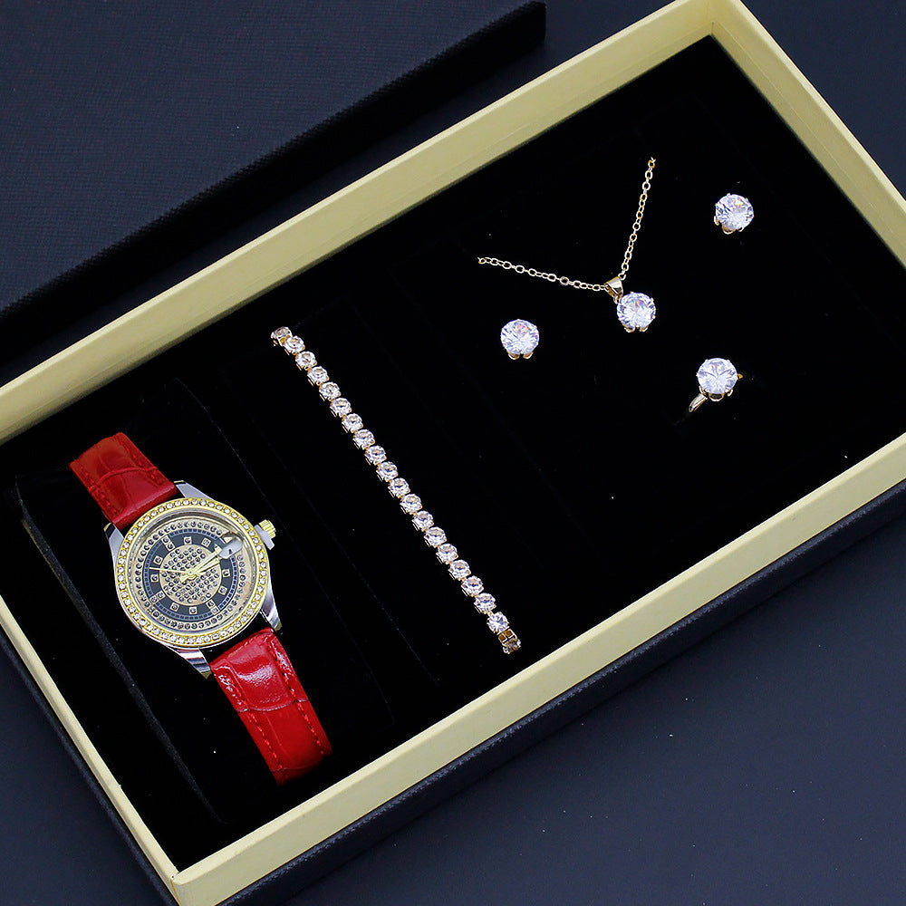 Stylish Quartz Wristwatch Set for Women, Fashion Jewelry with Gift Box (4)