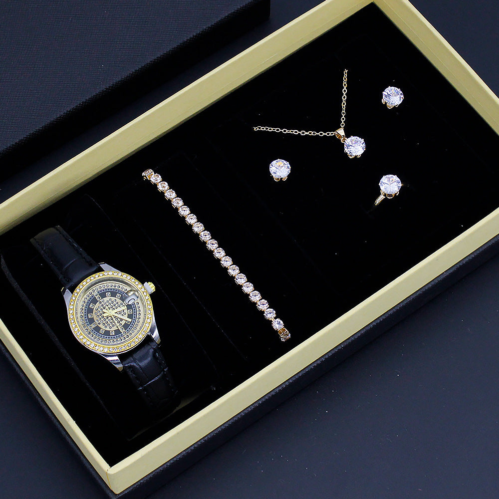 Stylish Quartz Wristwatch Set for Women, Fashion Jewelry with Gift Box (5)