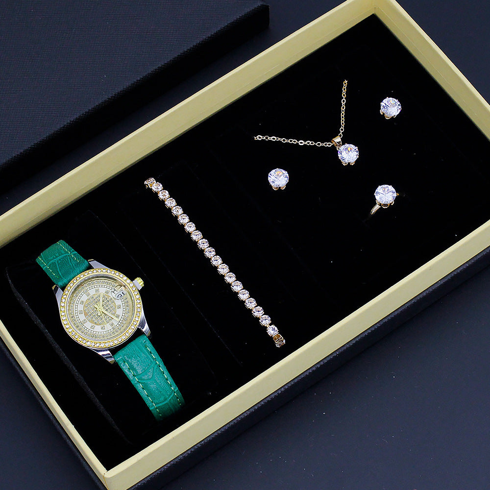 Stylish Quartz Wristwatch Set for Women, Fashion Jewelry with Gift Box (7)