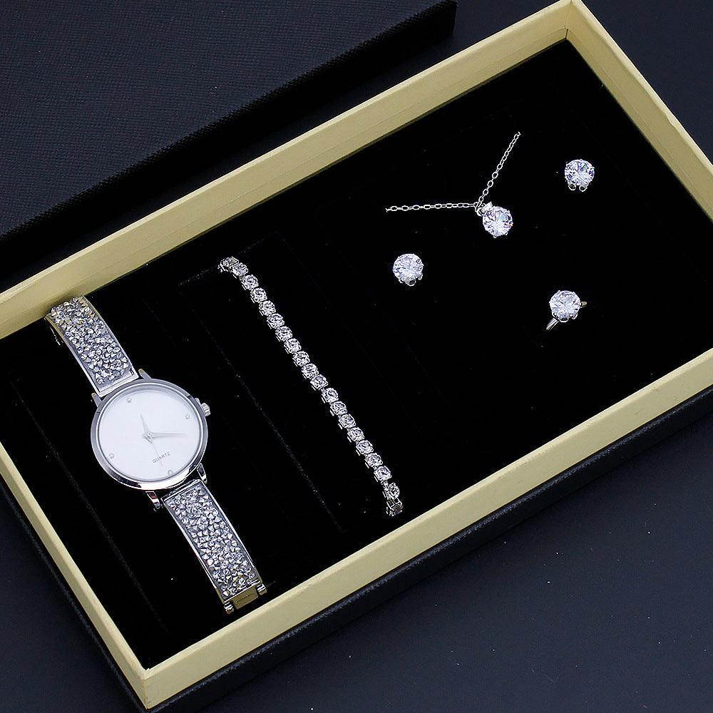 Stylish Women's Quartz Wristwatch with Small Dial and Diamond Accents (2)