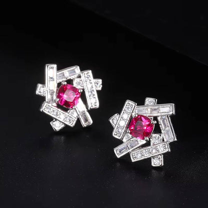 Summer Ruby Stone Jewelry Set for Women (4)