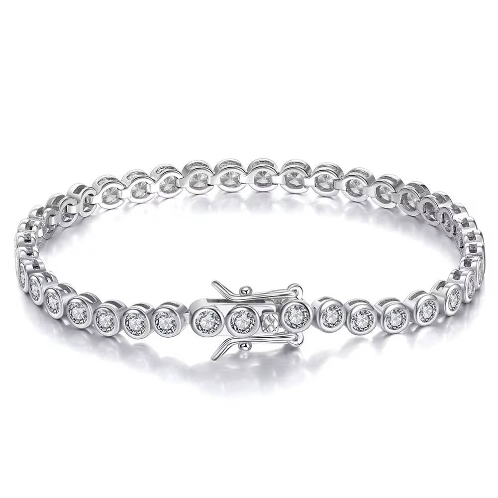 Tennis Bracelet 925 Sterling Silver CZ Chain Jewelry for Women