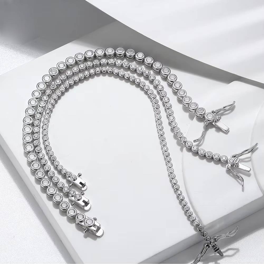 Tennis Bracelet 925 Sterling Silver CZ Chain Jewelry for Women (2)