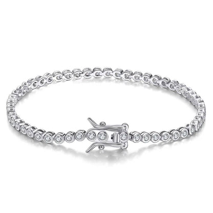 Tennis Bracelet 925 Sterling Silver CZ Chain Jewelry for Women (7)