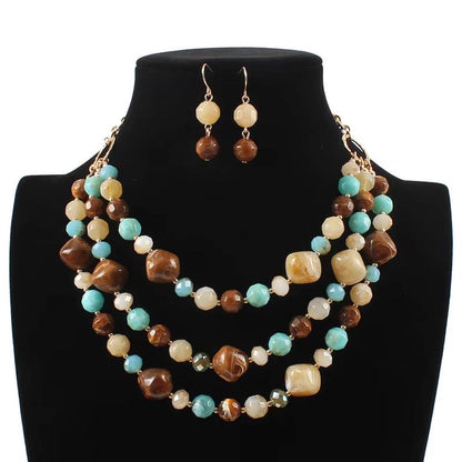 UDDEIN Bohemian Bib Beads Jewelry Set (11)