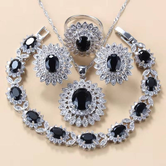 Vintage Occident Style 925 Silver Jewelry Set