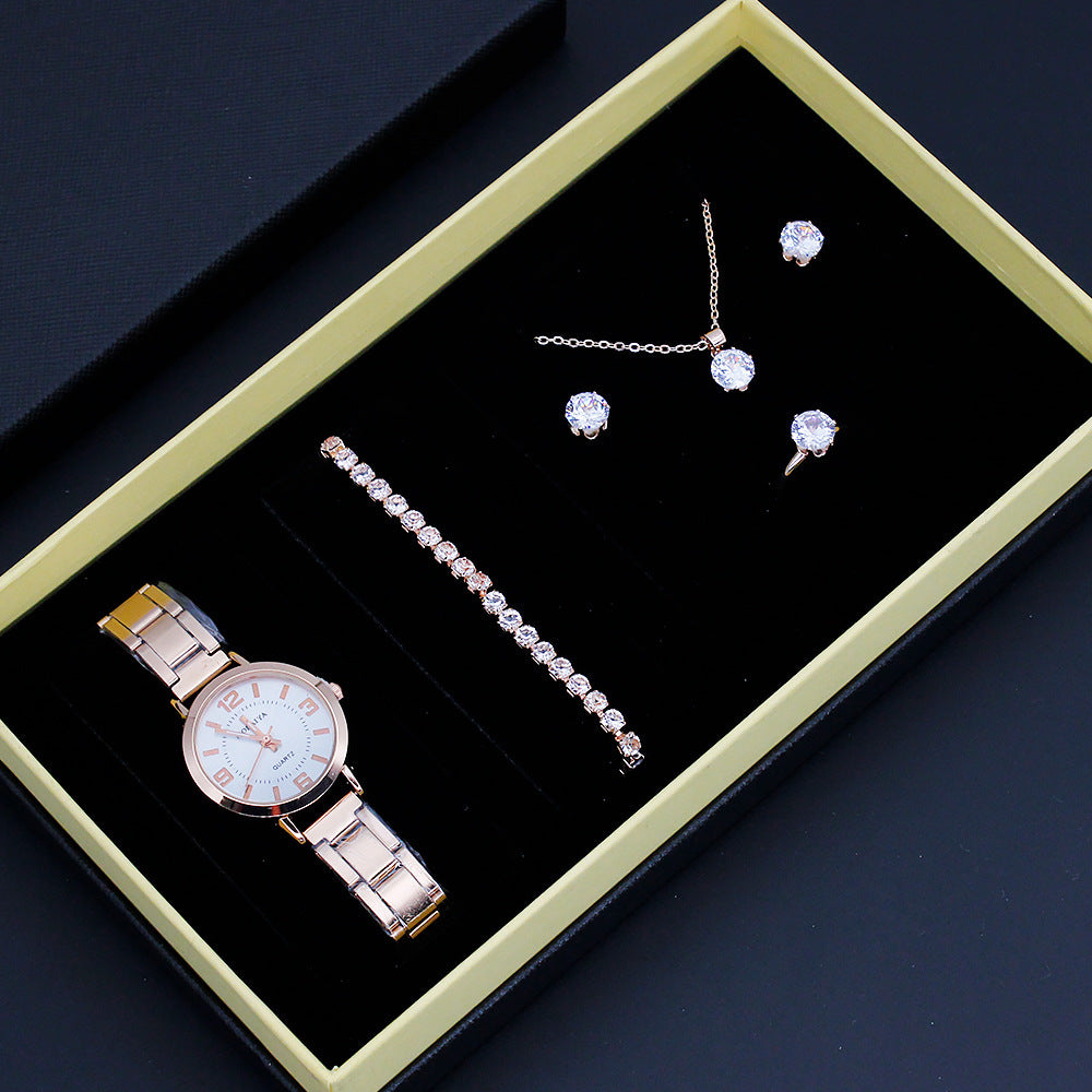 Women's Quartz Wristwatch with Jewelry Set (3)