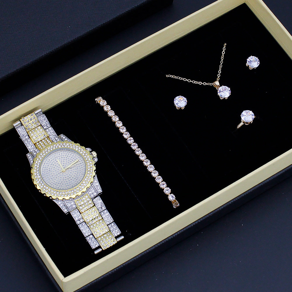 Wristwatch Set 5pcs - Fashion Women's Watch with Diamond