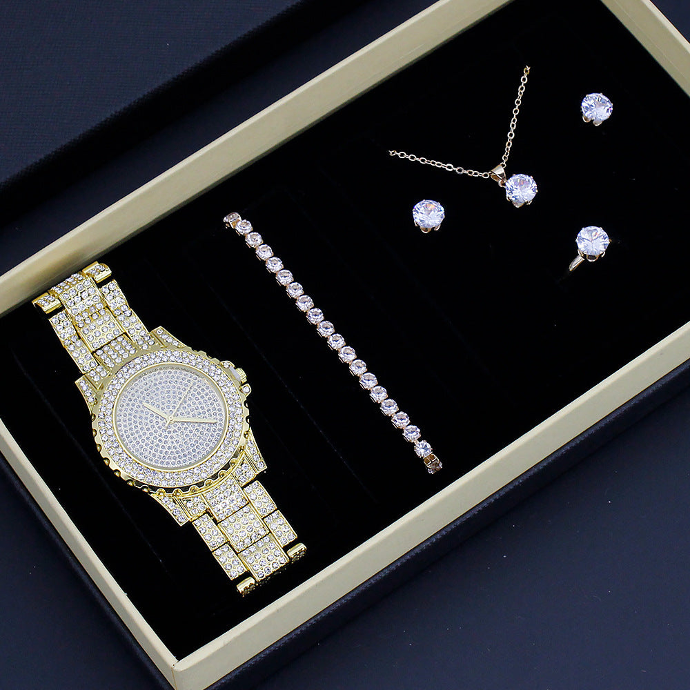 Wristwatch Set 5pcs - Fashion Women's Watch with Diamond (3)