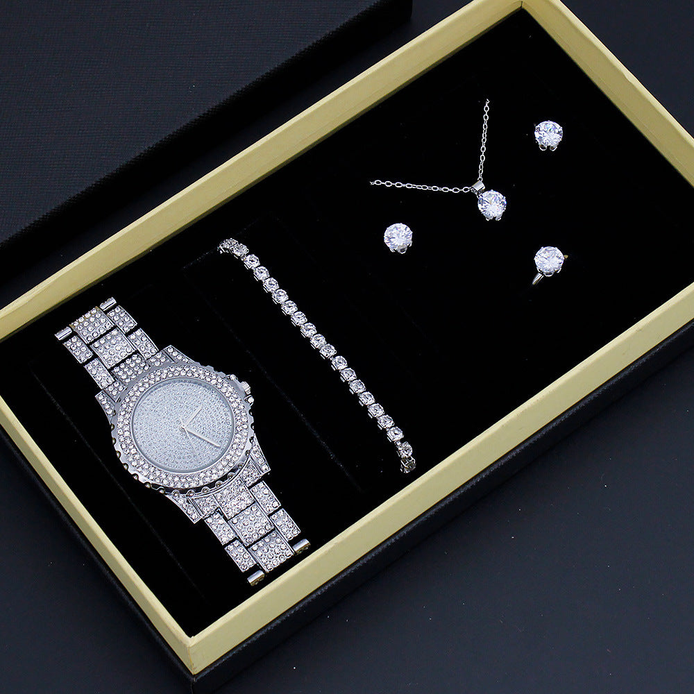 Wristwatch Set 5pcs - Fashion Women's Watch with Diamond (4)